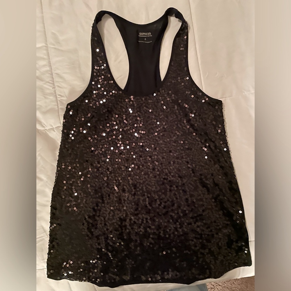 Small black sequins tank top